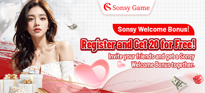 स्वागत बोनस पाने के लिए SonsyGame से जुड़ें